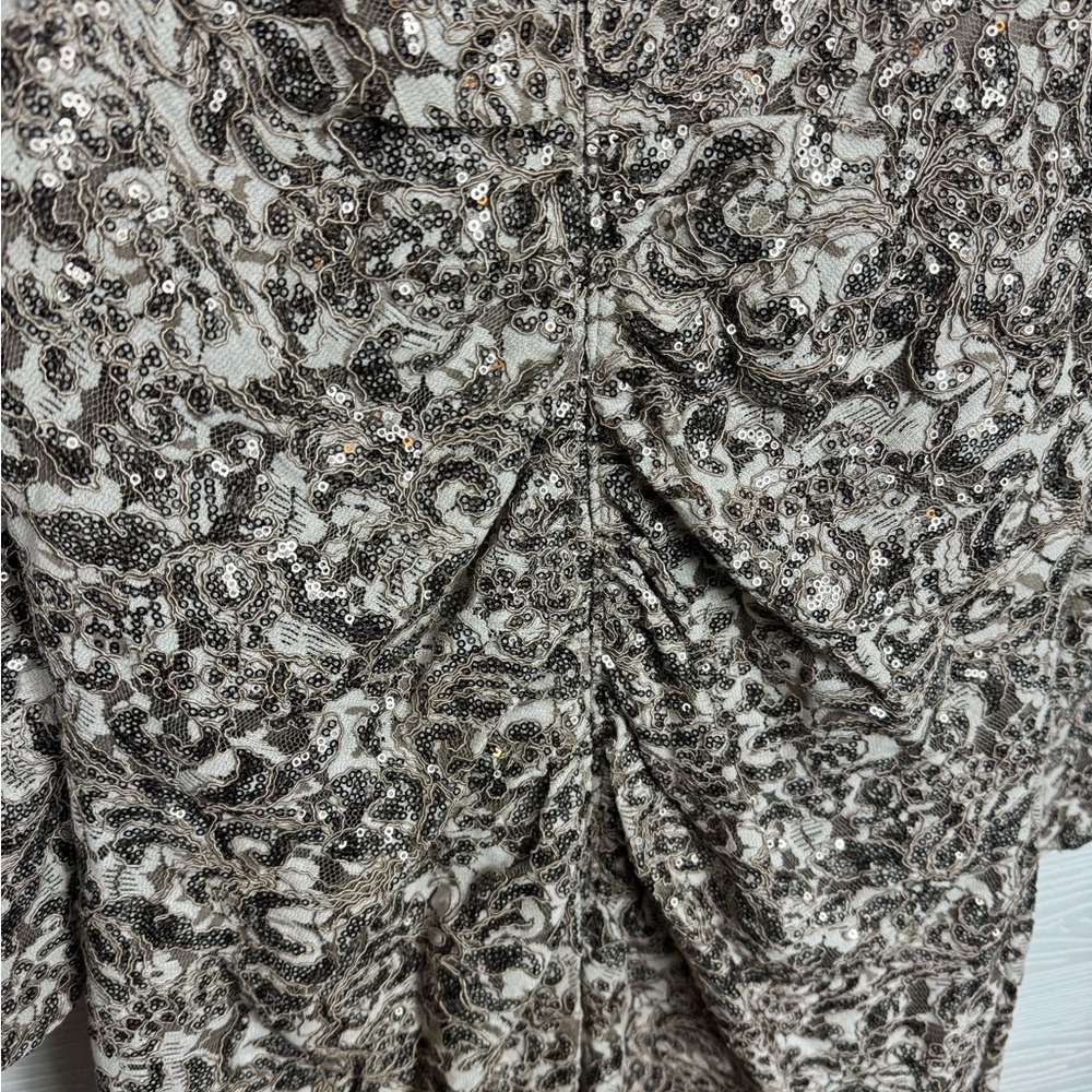 Xscape sequined off shoulder Dress 16P - Picture 10 of 16